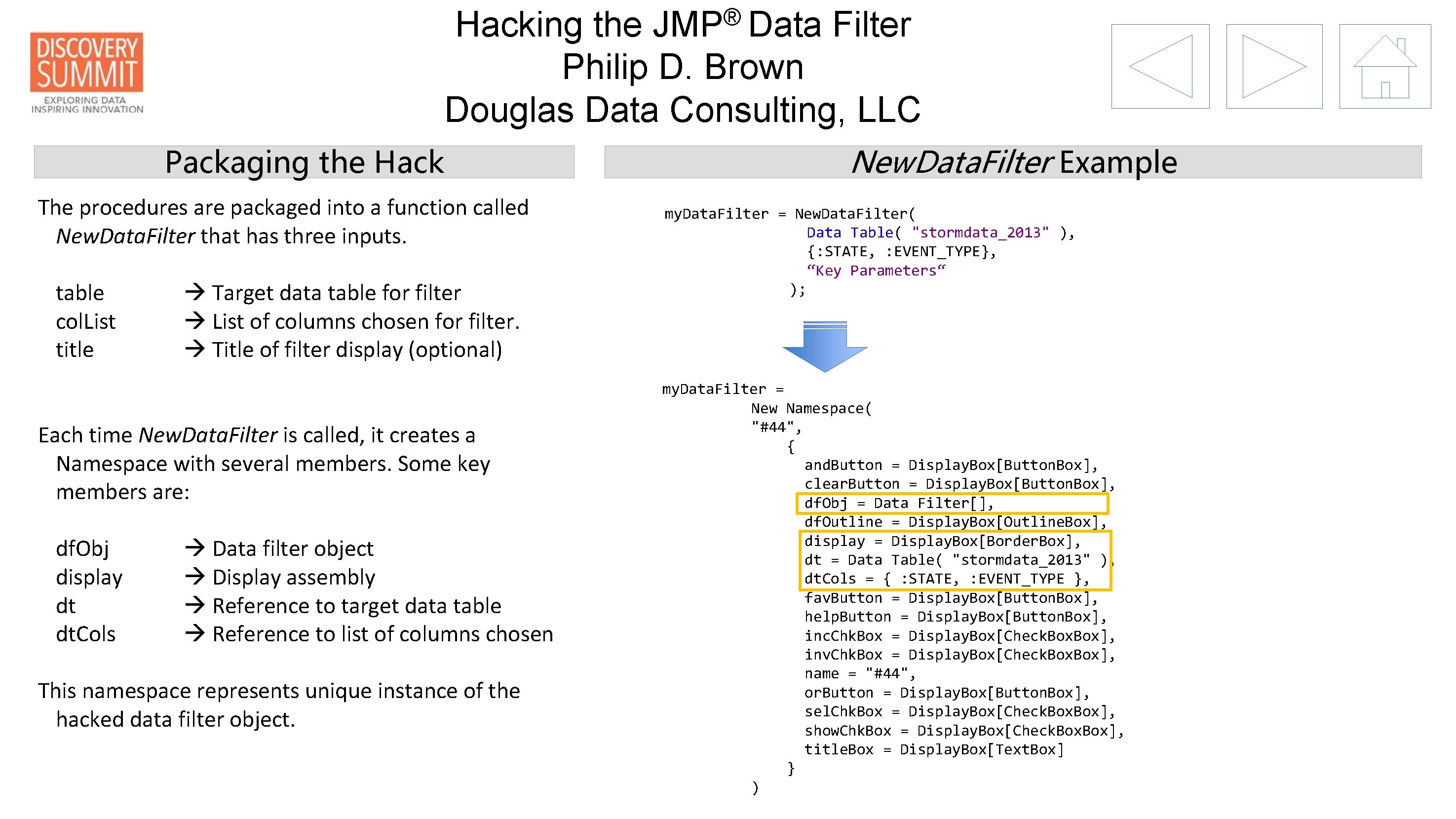 ® JMP Data Hacking the Filter Philip D. Brown Douglas Data Consulting, LLC Packaging