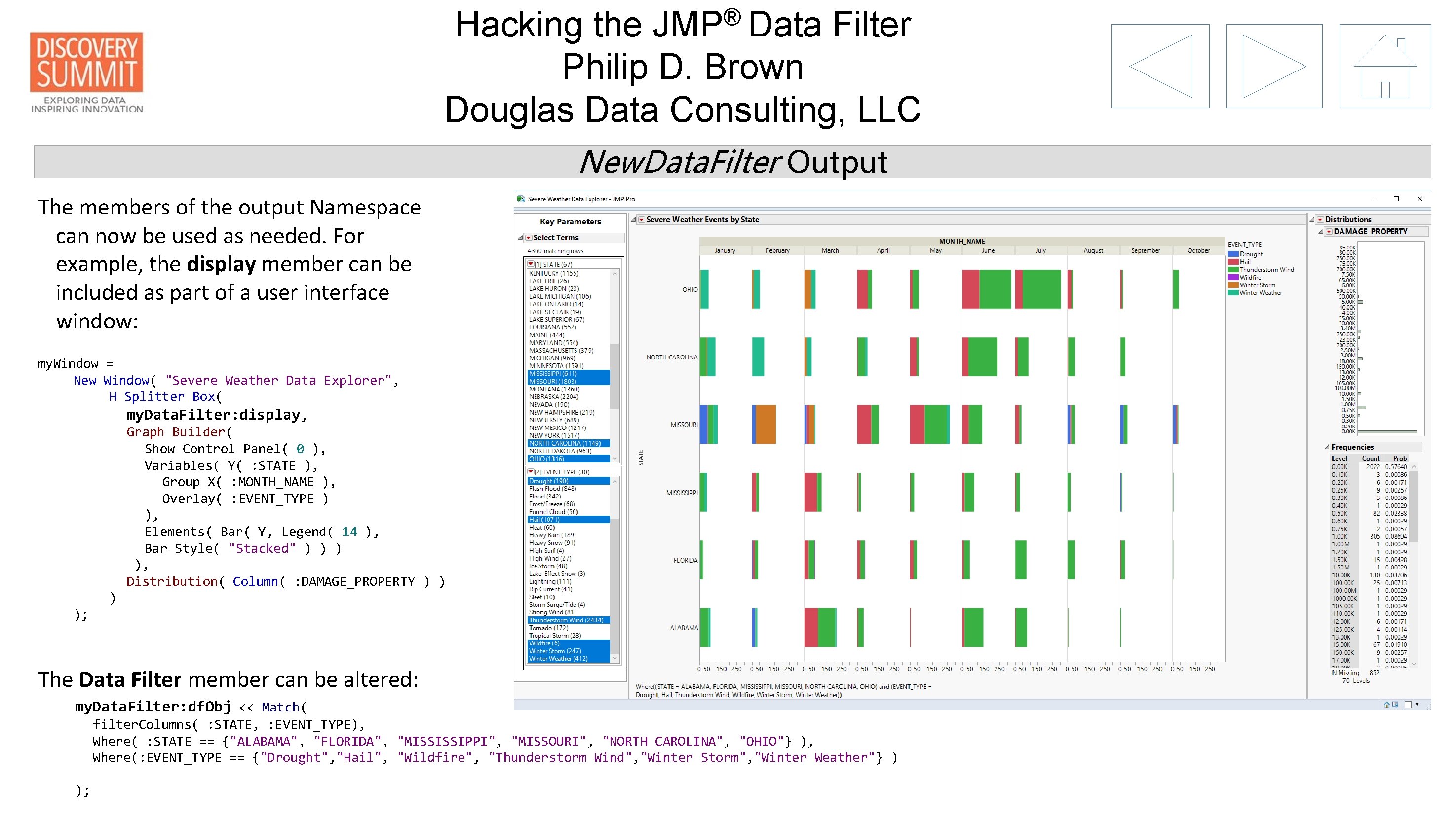 ® JMP Data Hacking the Filter Philip D. Brown Douglas Data Consulting, LLC New.