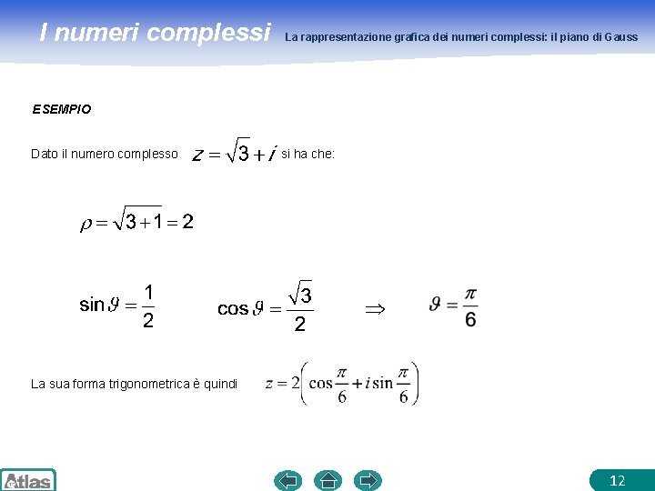 I numeri complessi La rappresentazione grafica dei numeri complessi: il piano di Gauss ESEMPIO