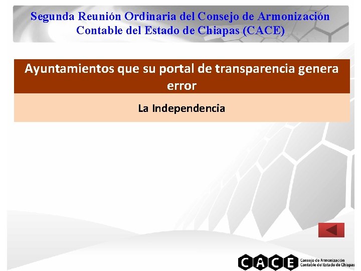 Segunda Reunión Ordinaria del Consejo de Armonización Contable del Estado de Chiapas (CACE) Ayuntamientos