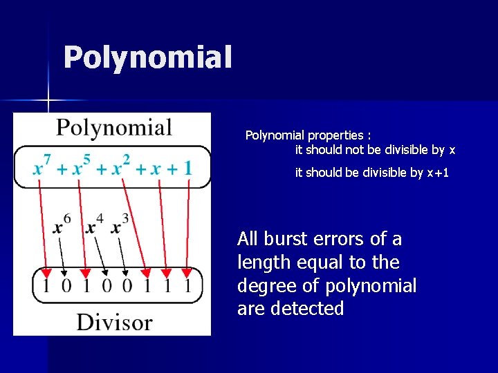 Polynomial properties : it should not be divisible by x it should be divisible