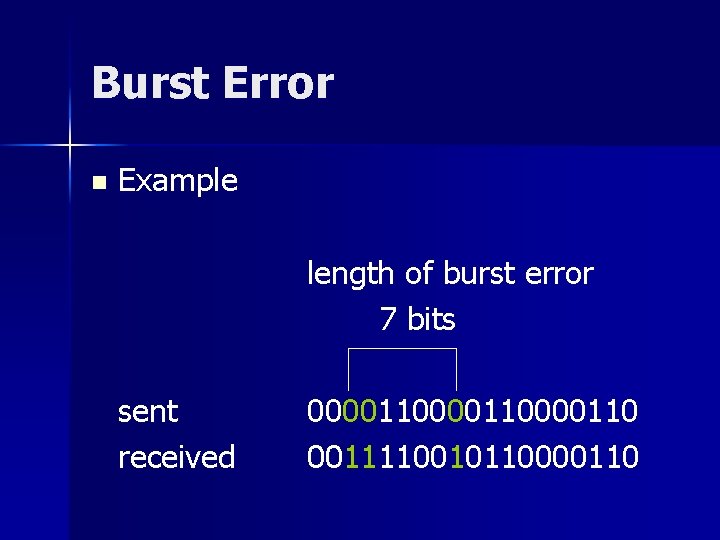 Error Detection Error Detection and Correction n Background
