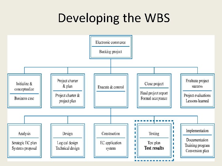 Developing the WBS 