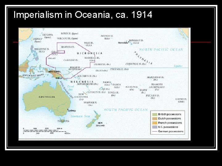 Imperialism in Oceania, ca. 1914 