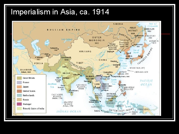 Imperialism in Asia, ca. 1914 