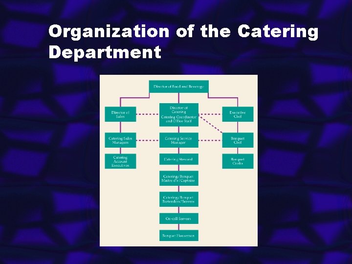 Organization of the Catering Department 