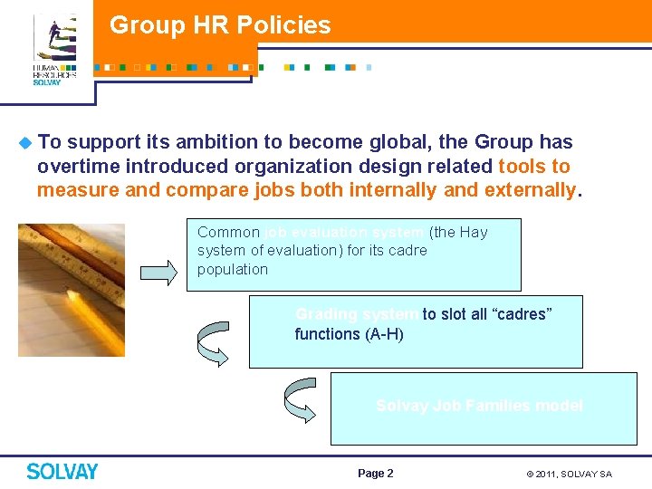 Group HR Policies u To support its ambition to become global, the Group has