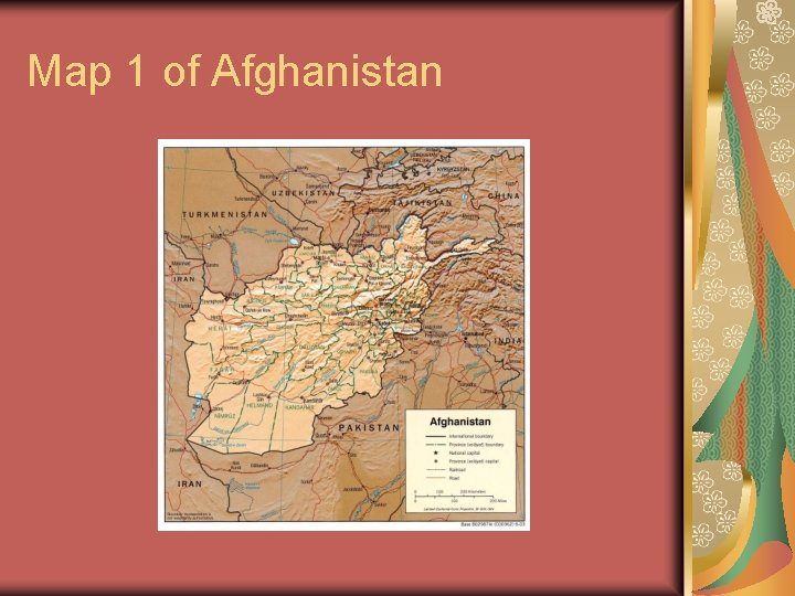 Map 1 of Afghanistan 