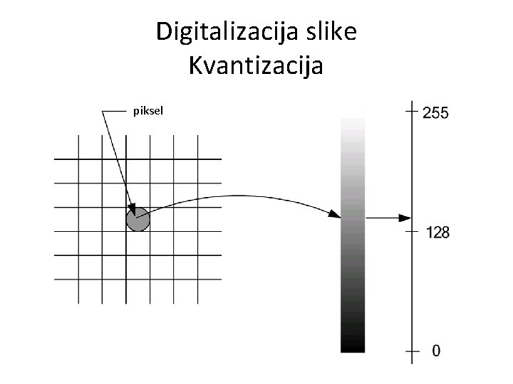 Digitalizacija slike Kvantizacija piksel 