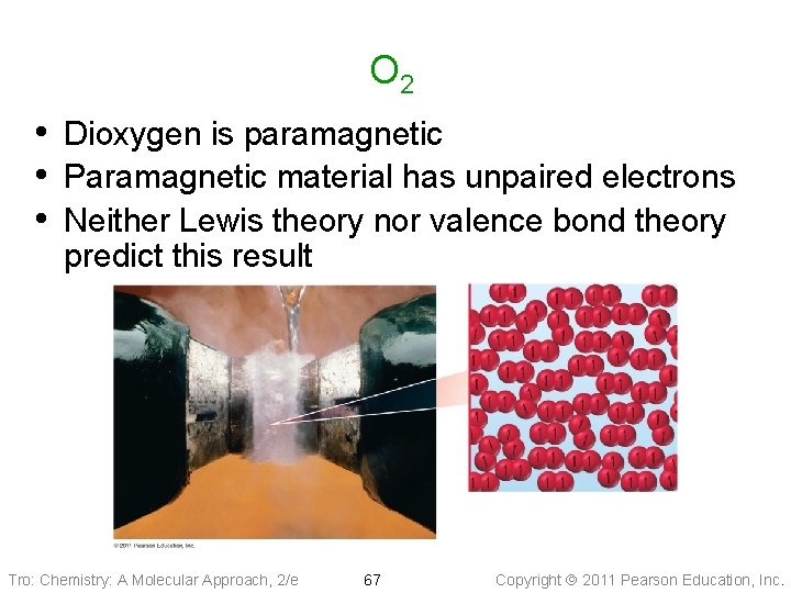 O 2 • Dioxygen is paramagnetic • Paramagnetic material has unpaired electrons • Neither