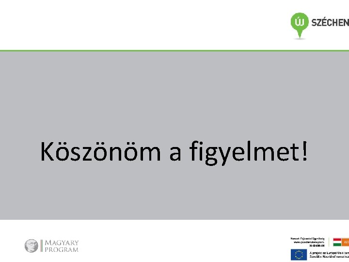 Köszönöm a figyelmet! 