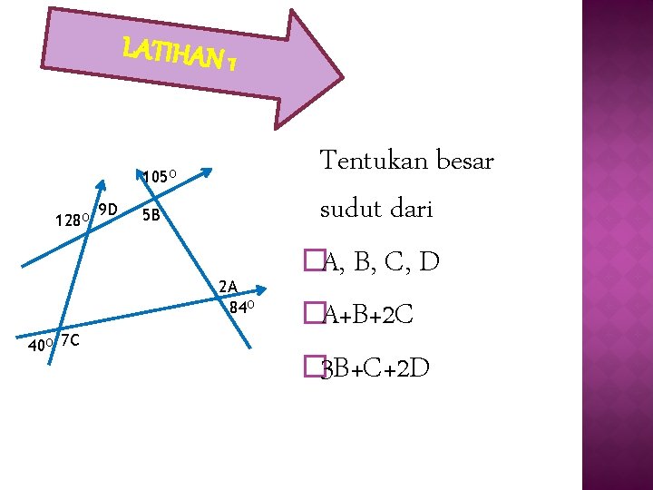 LATIHAN 1 105 O 128 O 9 D 5 B 2 A 84 O