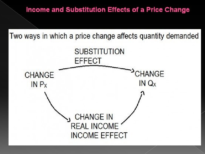 Income and Substitution Effects of a Price Change 