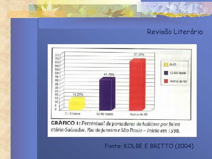 Revisão Literária Fonte: KOLBE E BRITTO (2004) 