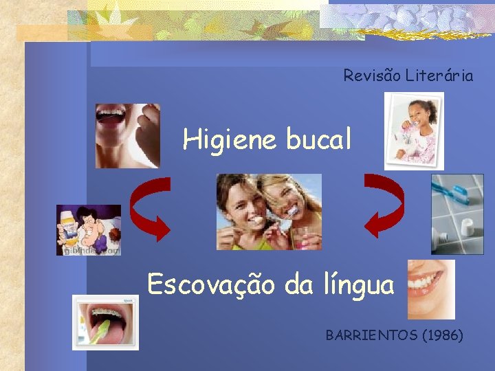 Revisão Literária Higiene bucal Escovação da língua BARRIENTOS (1986) 