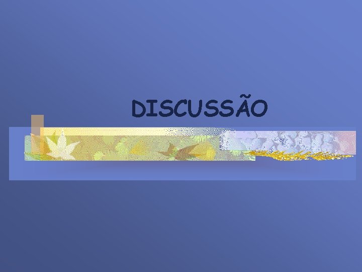 DISCUSSÃO DISCUSSÃO