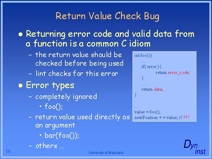 Return Value Check Bug l Returning error code and valid data from a function