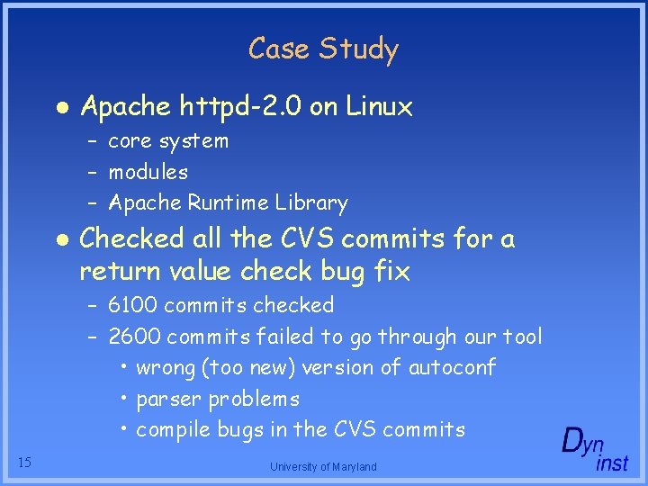 Case Study l Apache httpd-2. 0 on Linux – core system – modules –