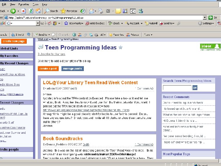 Internet Librarian 2007 - DIY Intranet 