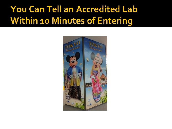 You Can Tell an Accredited Lab Within 10 Minutes of Entering 