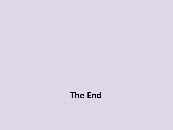 The End 