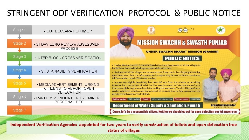 STRINGENT ODF VERIFICATION PROTOCOL & PUBLIC NOTICE Stage 1 • ODF DECLARATION by GP