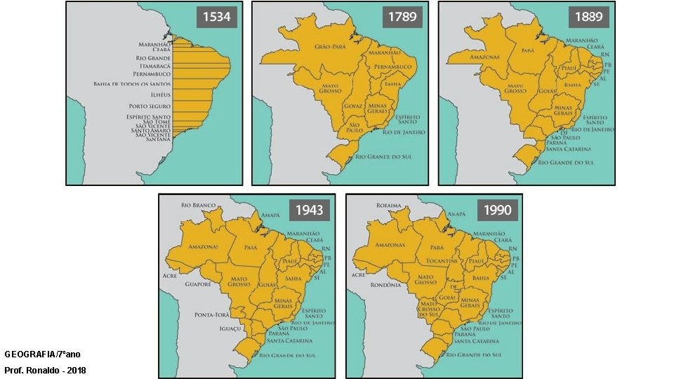 GEOGRAFIA/7ºano Prof. Ronaldo - 2018 