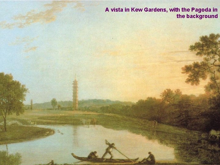 A vista in Kew Gardens, with the Pagoda in the background 