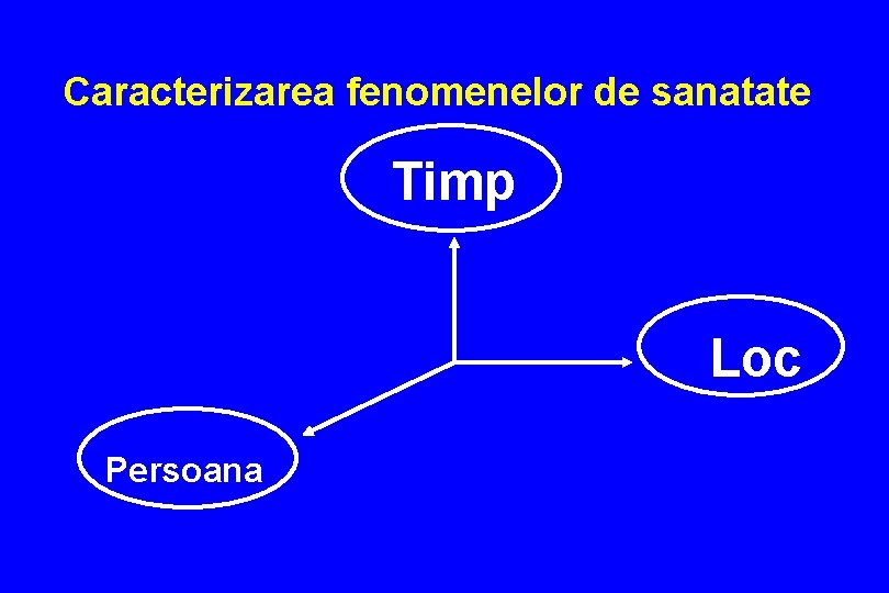 Caracterizarea fenomenelor de sanatate Timp Loc Persoana 