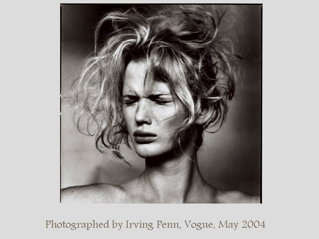 Photographed by Irving Penn, Vogue, May 2004 