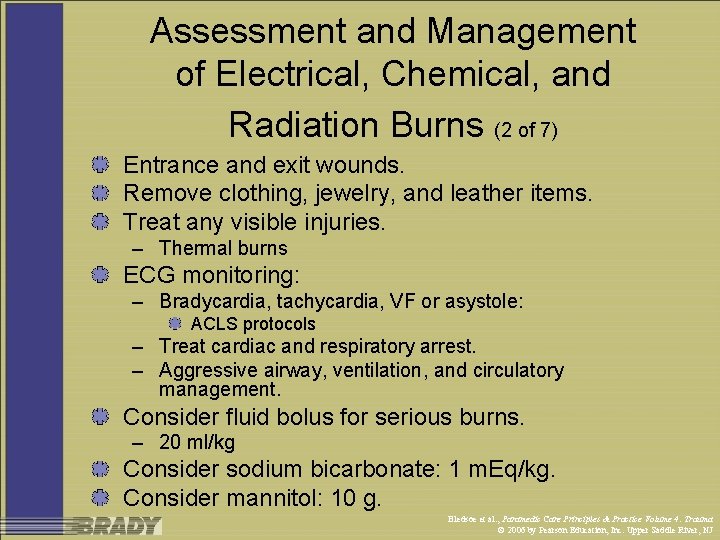 Assessment and Management of Electrical, Chemical, and Radiation Burns (2 of 7) Entrance and