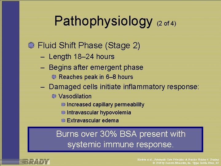 Pathophysiology (2 of 4) Fluid Shift Phase (Stage 2) – Length 18– 24 hours