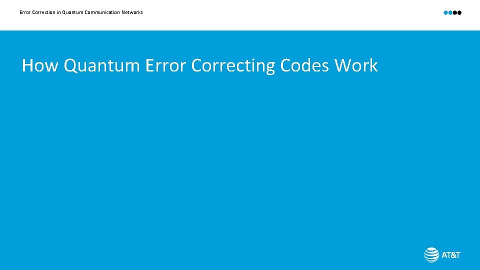 Error Correction in Quantum Communication Networks How Quantum Error Correcting Codes Work 