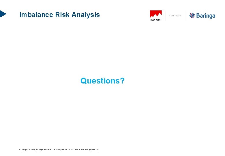Imbalance Risk Analysis Questions? Copyright 2013 by Baringa Partners LLP. All rights reserved. Confidential
