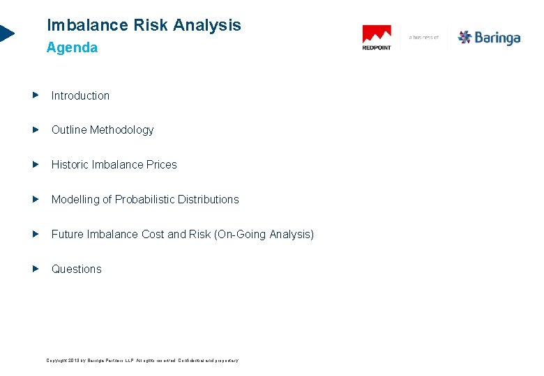 Imbalance Risk Analysis Agenda Introduction Outline Methodology Historic Imbalance Prices Modelling of Probabilistic Distributions