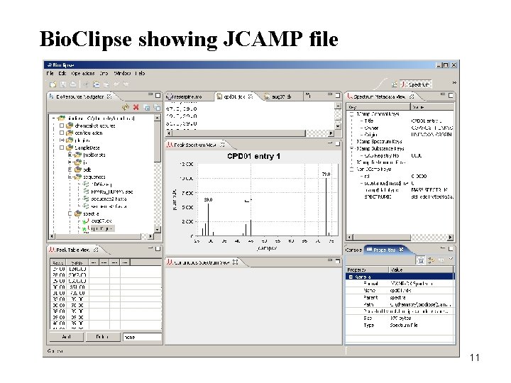 Bio. Clipse showing JCAMP file 11 