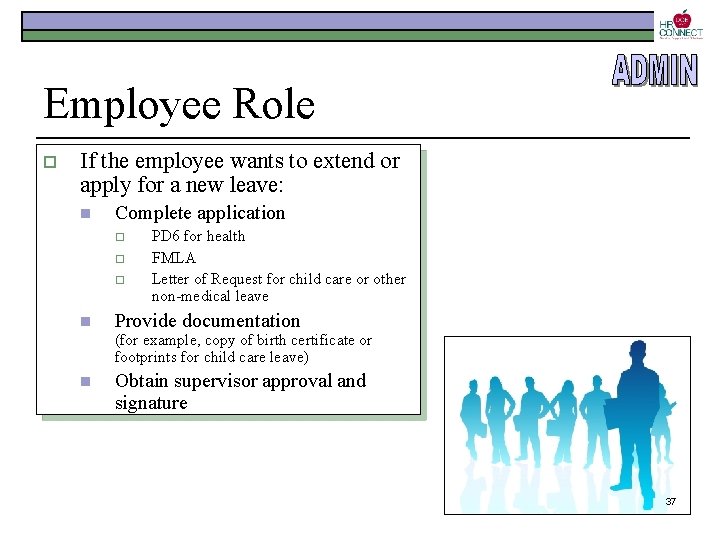 Employee Role o If the employee wants to extend or apply for a new