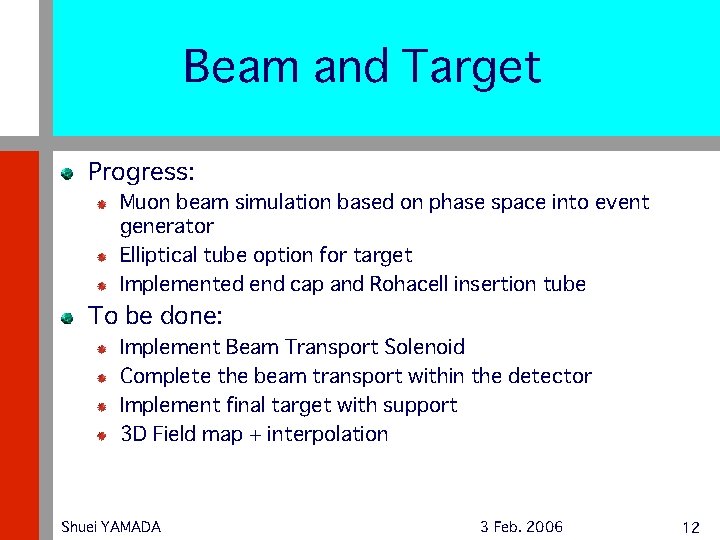 Beam and Target Progress: Muon beam simulation based on phase space into event generator