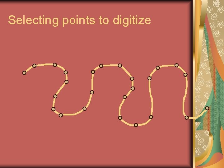 Selecting points to digitize 