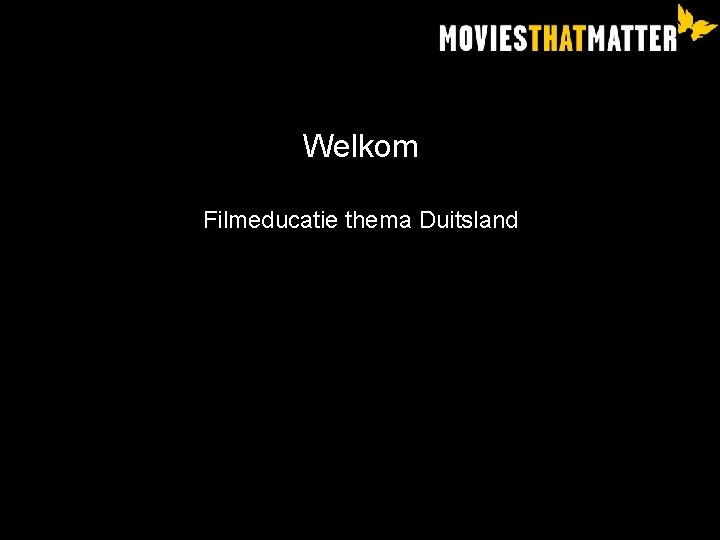 Welkom Filmeducatie thema Duitsland 