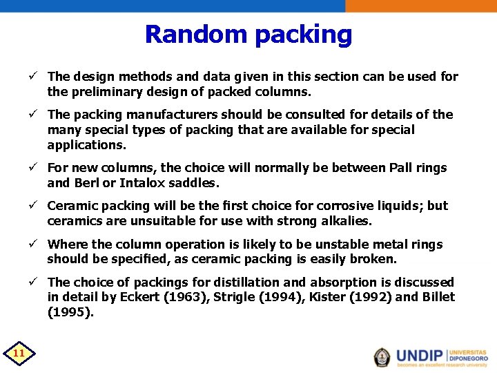 Random packing ü The design methods and data given in this section can be