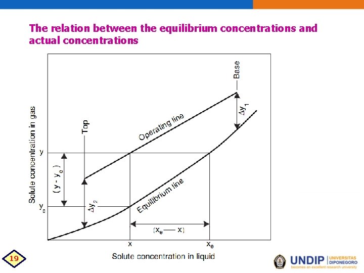 The relation between the equilibrium concentrations and actual concentrations 19 