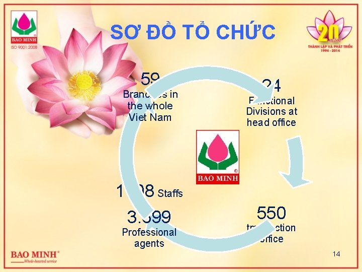 SƠ ĐỒ TỔ CHỨC 59 Branches in the whole Viet Nam 1708 Staffs 3.