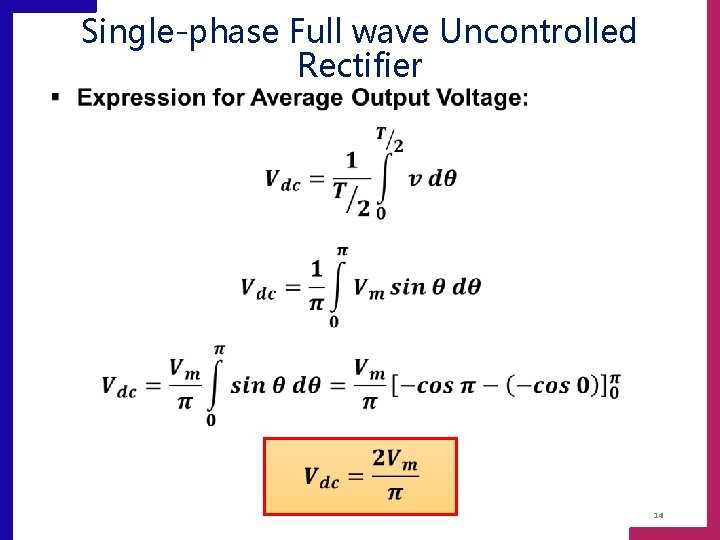  Single-phase Full wave Uncontrolled Rectifier 14 