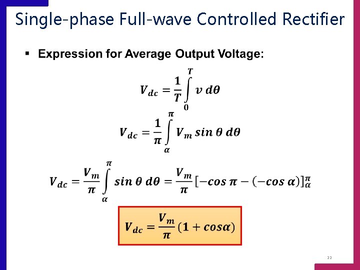 Single-phase Full-wave Controlled Rectifier 22 