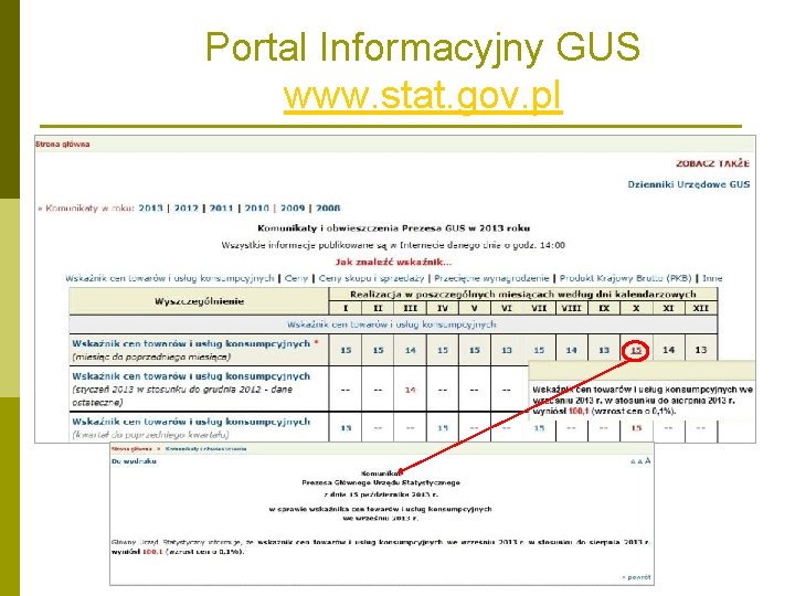 Portal Informacyjny GUS www. stat. gov. pl Portal Informacyjny GUS www. stat. gov. pl