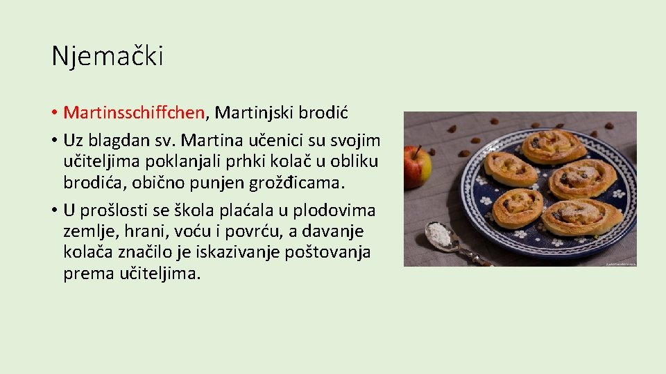 Njemački • Martinsschiffchen, Martinjski brodić • Uz blagdan sv. Martina učenici su svojim učiteljima