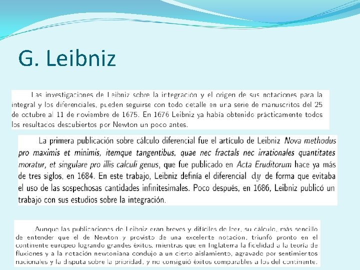 G. Leibniz 