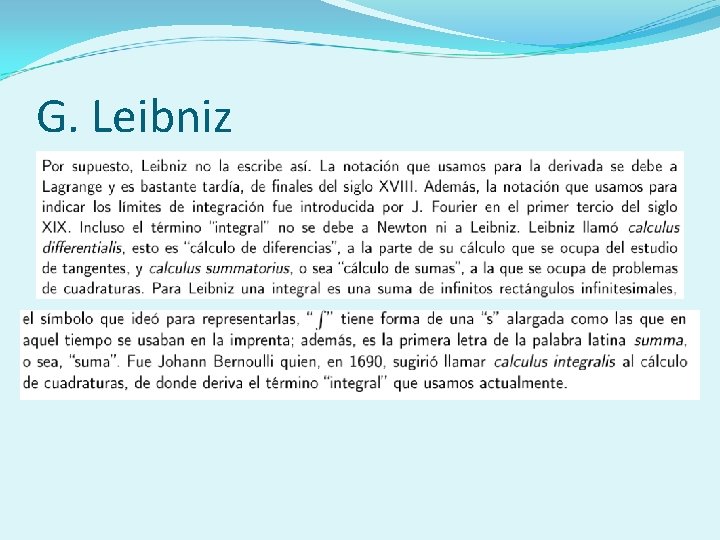 G. Leibniz 