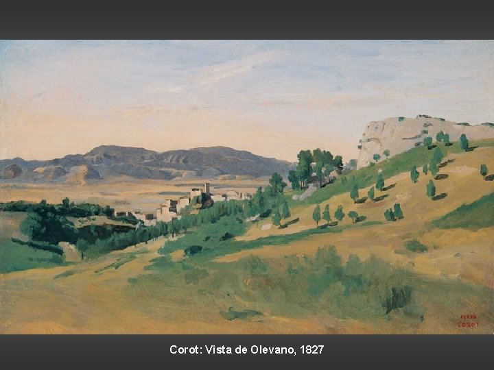 Corot: Vista de Olevano, 1827 